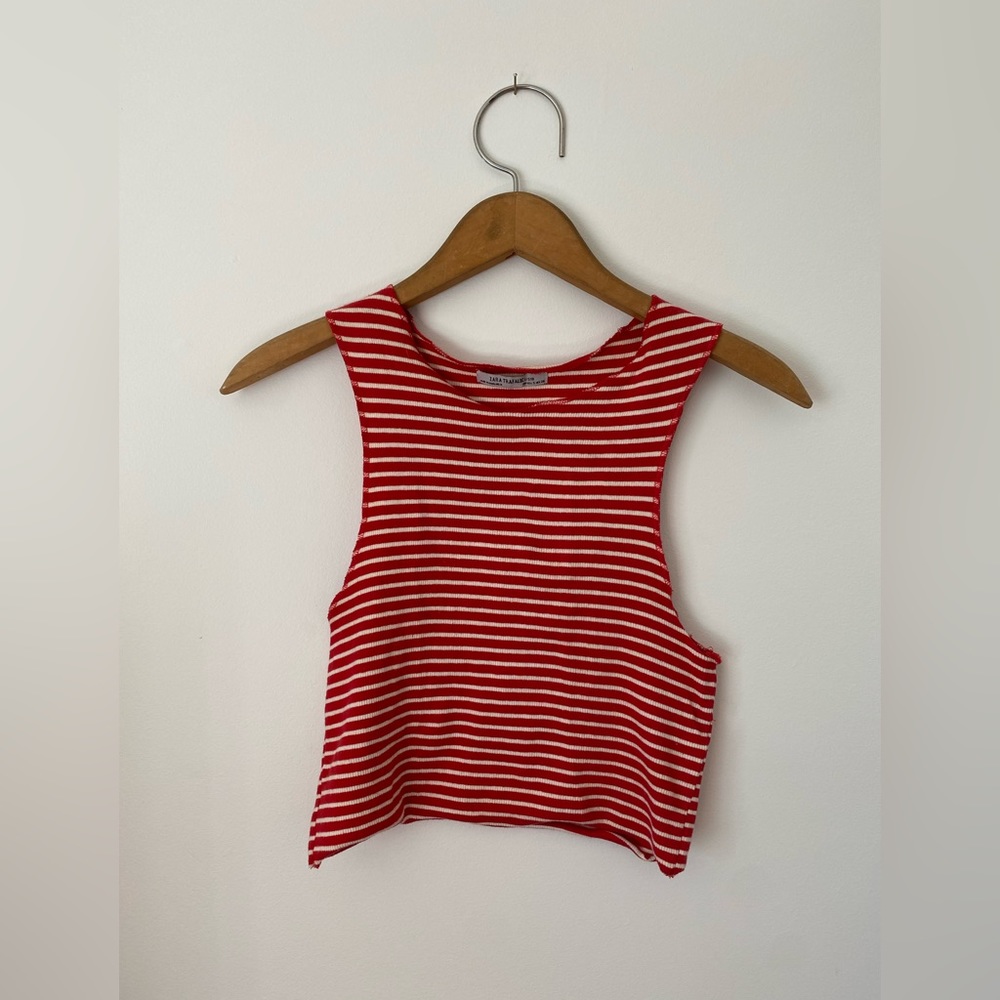 Zara S/S 2018 Striped Crop Tank